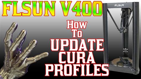 Posted October 25, 2022 Cura and Flsun V400 Have you made a custom "Profile" for your settings You can&39;t alter a built-in one (Standard, Draft, etc. . Flsun v400 cura profile